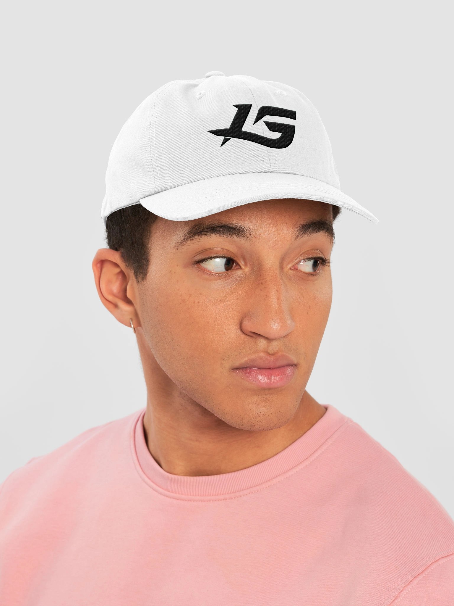Luminon Embroidered Dad Hat - White/Black product image (6)