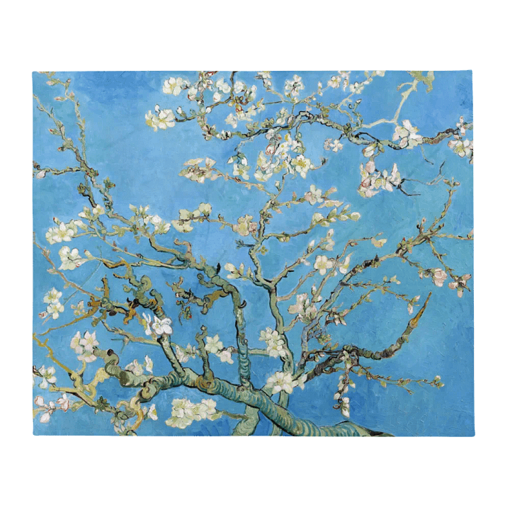 Almond Blossoms Van Gogh All-Over Print Throw Blanket product image (1)