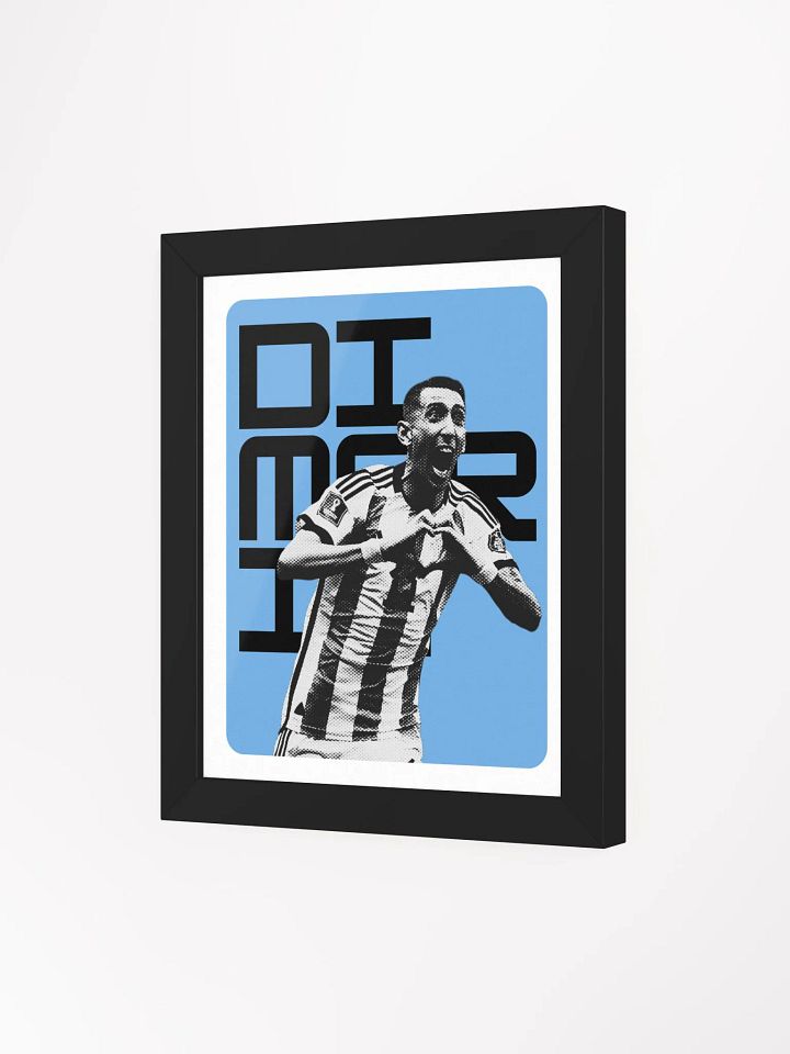 Angel Di Maria BW Argentina Name Art Framed Print product image (2)