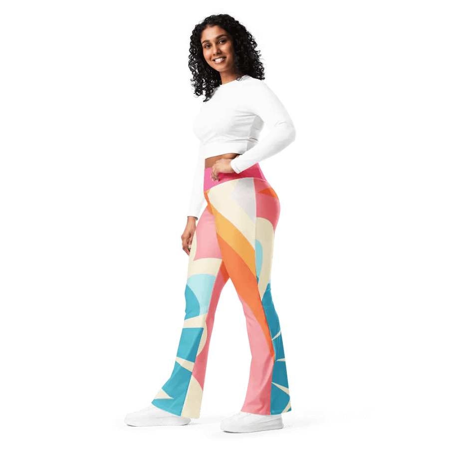 Retro Pink Sherbet Flared Leggings product image (3)