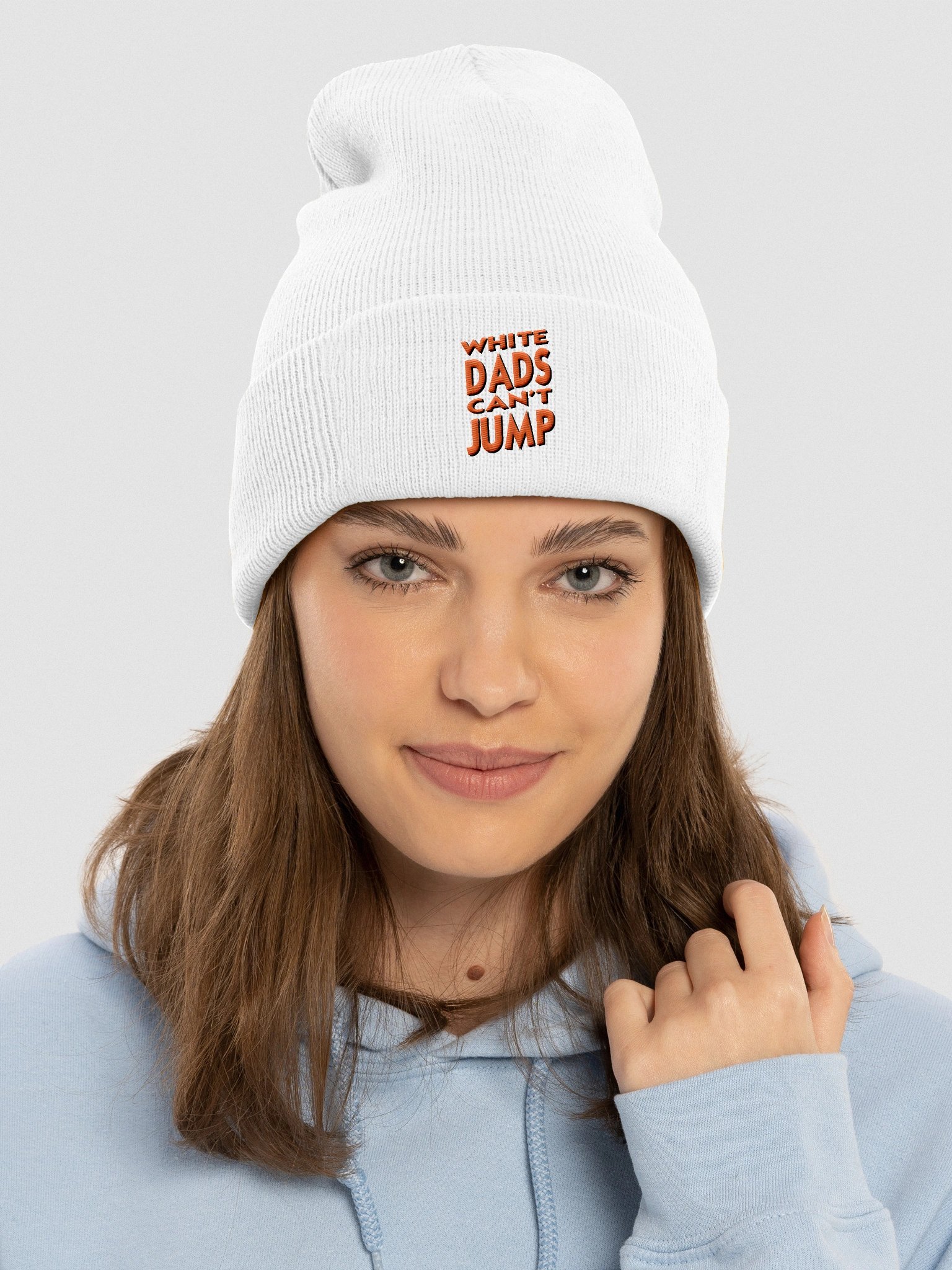 White Dads Can't Jump Winter Hat product image (8)