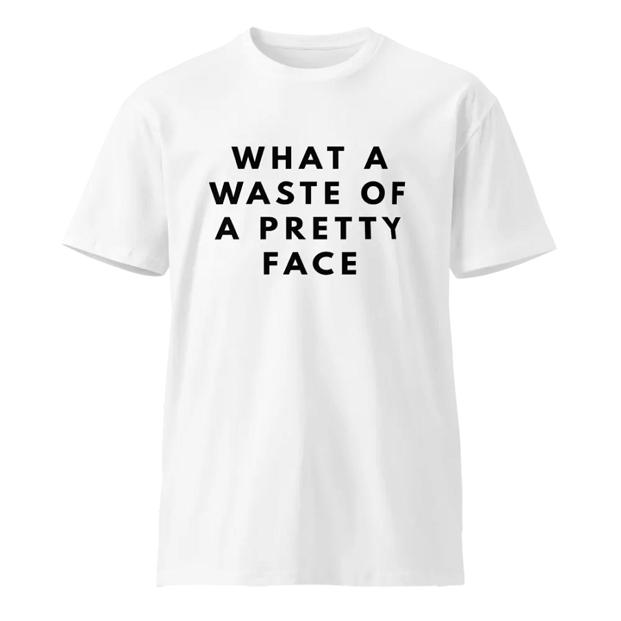 What a waste of a pretty face Unisex Premium T-Shirt product image (1)