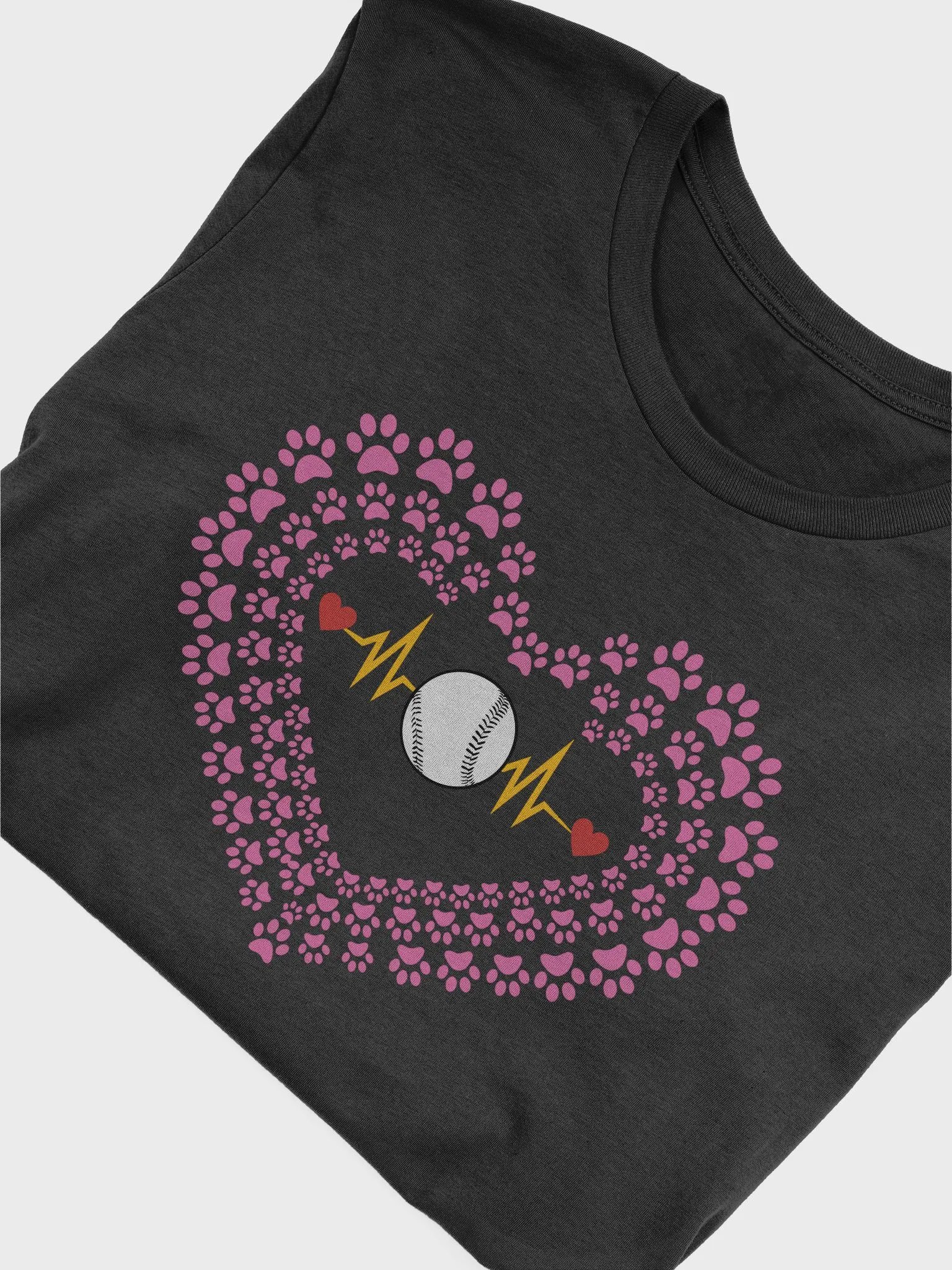 Heart Paw Print Baseball T-Shirt product image (3)