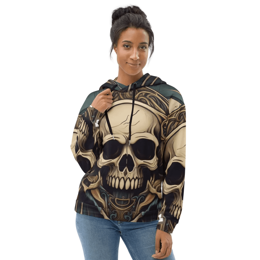 Gothic Melting Skulls Unisex Hoodie product image (9)