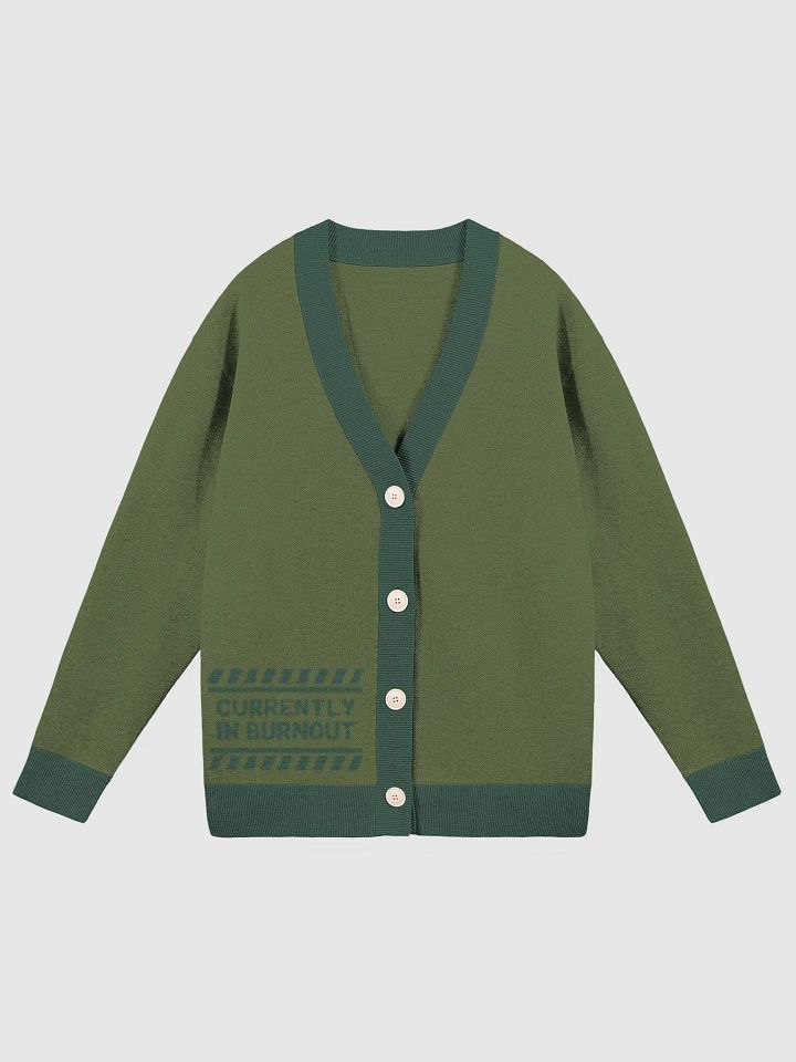 CURRENTLY IN BURNOUT (sm. design, duotone green) knitwear cardigan product image (1)