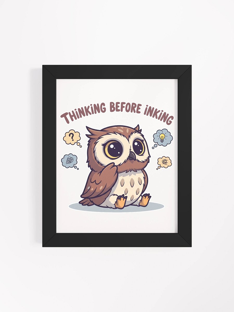 Overthinking Owl Framed High-Quality Matte Poster product image (4)