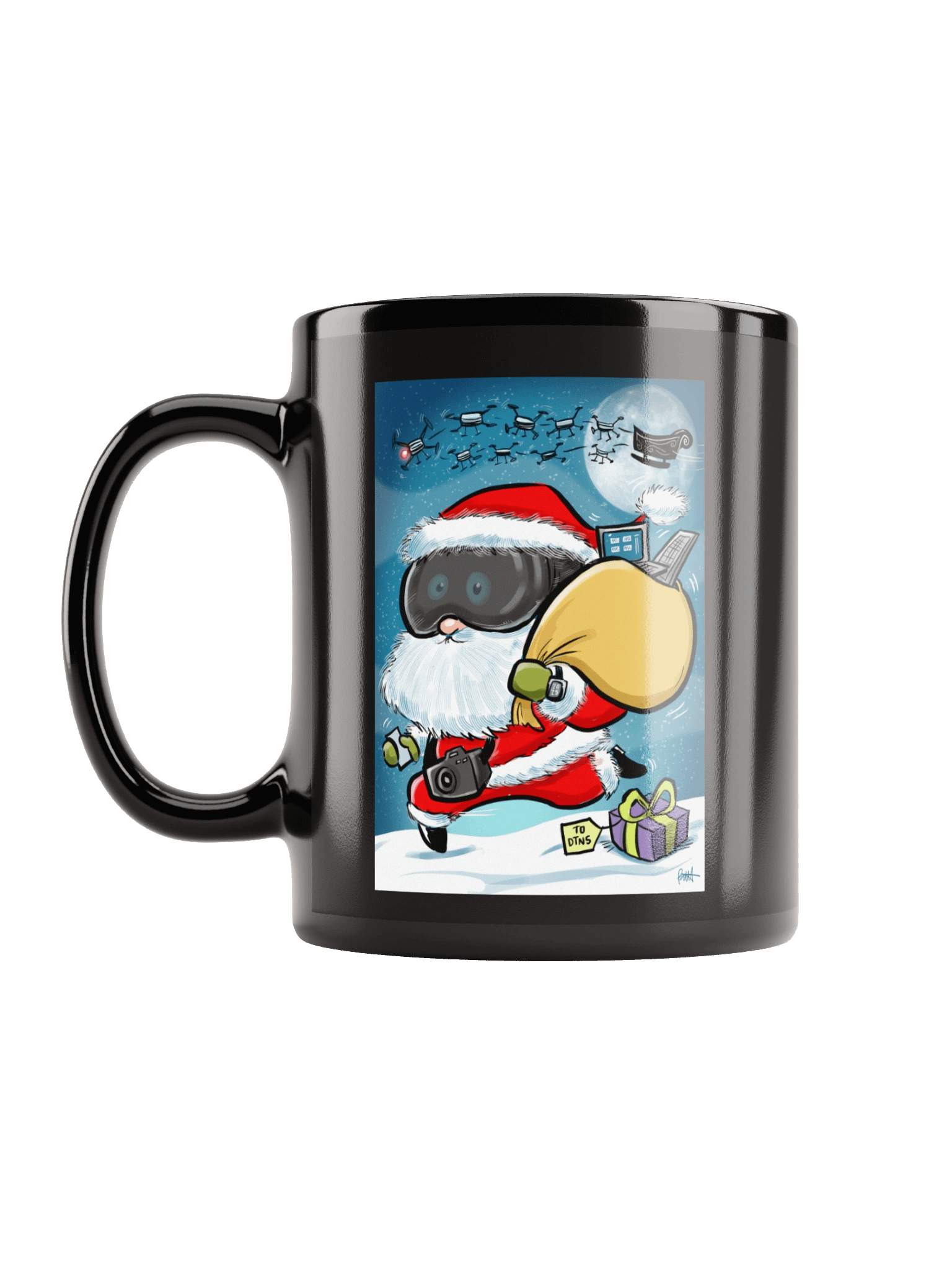 DTNS 2025 Holiday Black Mug product image (6)