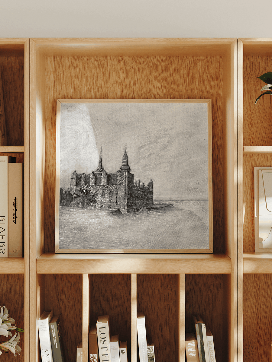 Kronborg castle - Pencil sketch - Square product image (3)