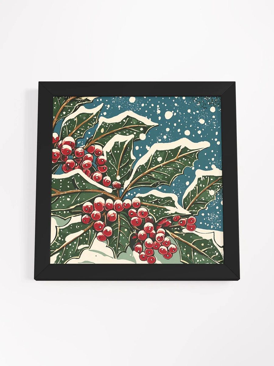 Winter Wonderland Holly Framed Poster product image (49)