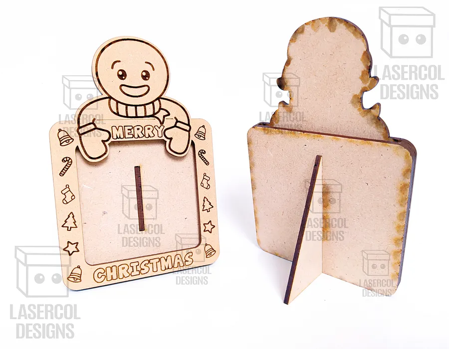 Christmas Ornaments Photo Frame Set 4- Laser Cut Files product image (7)