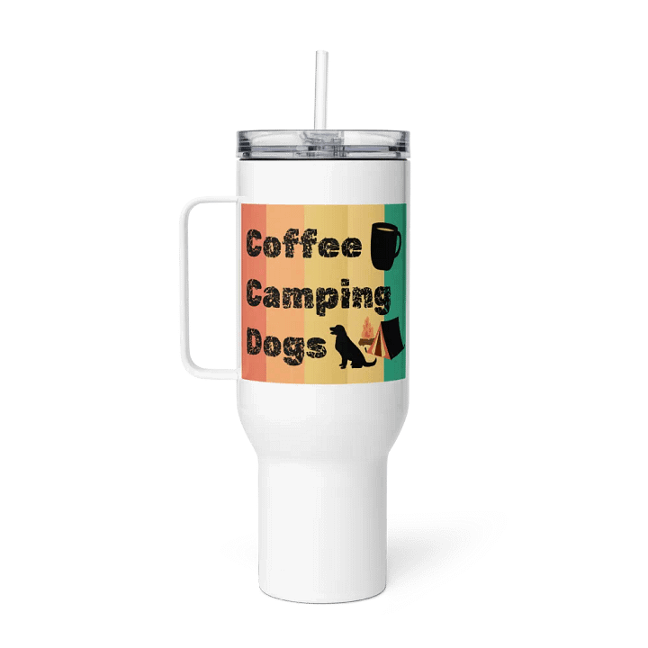 Camping Lover - Coffee Camping Dogs 40 oz Travel Mug Drink Cup product image (2)