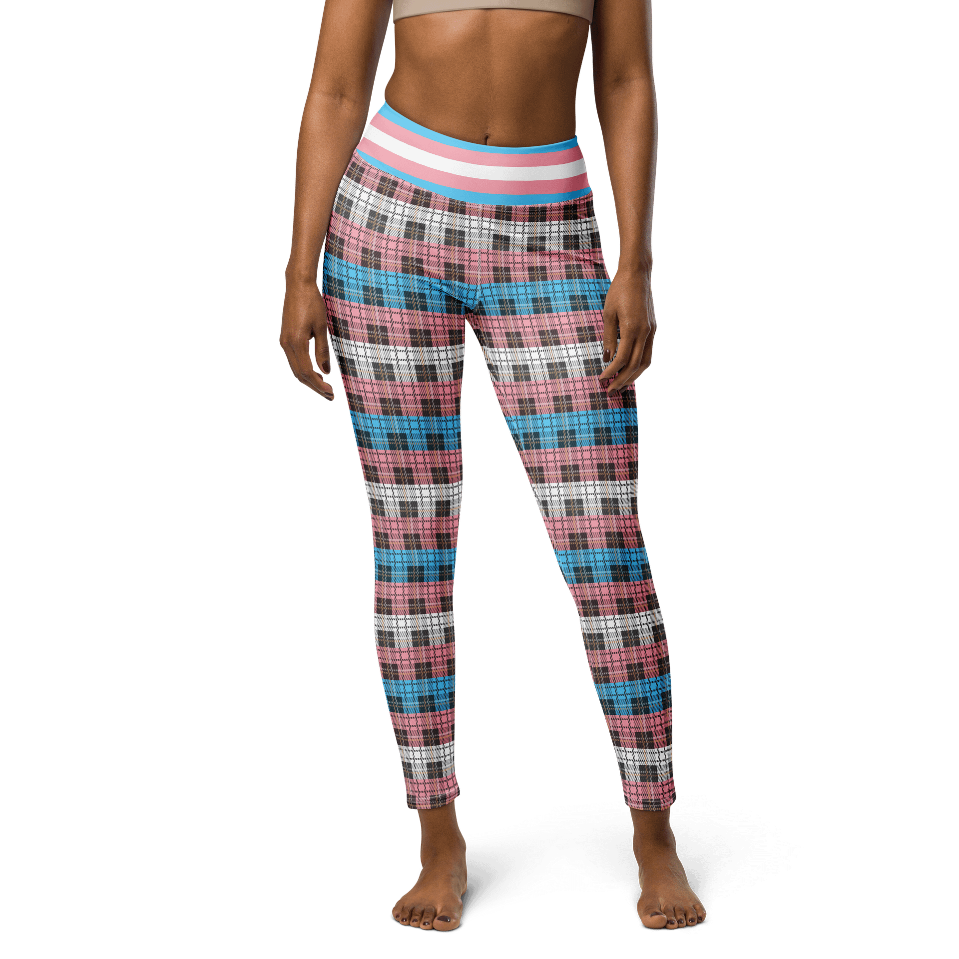 Trans Pride Plaid Leggings product image (1)