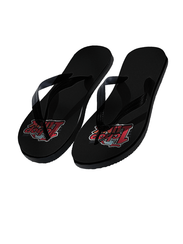 1Chop Link Customizable Black Flip-Flops product image (1)