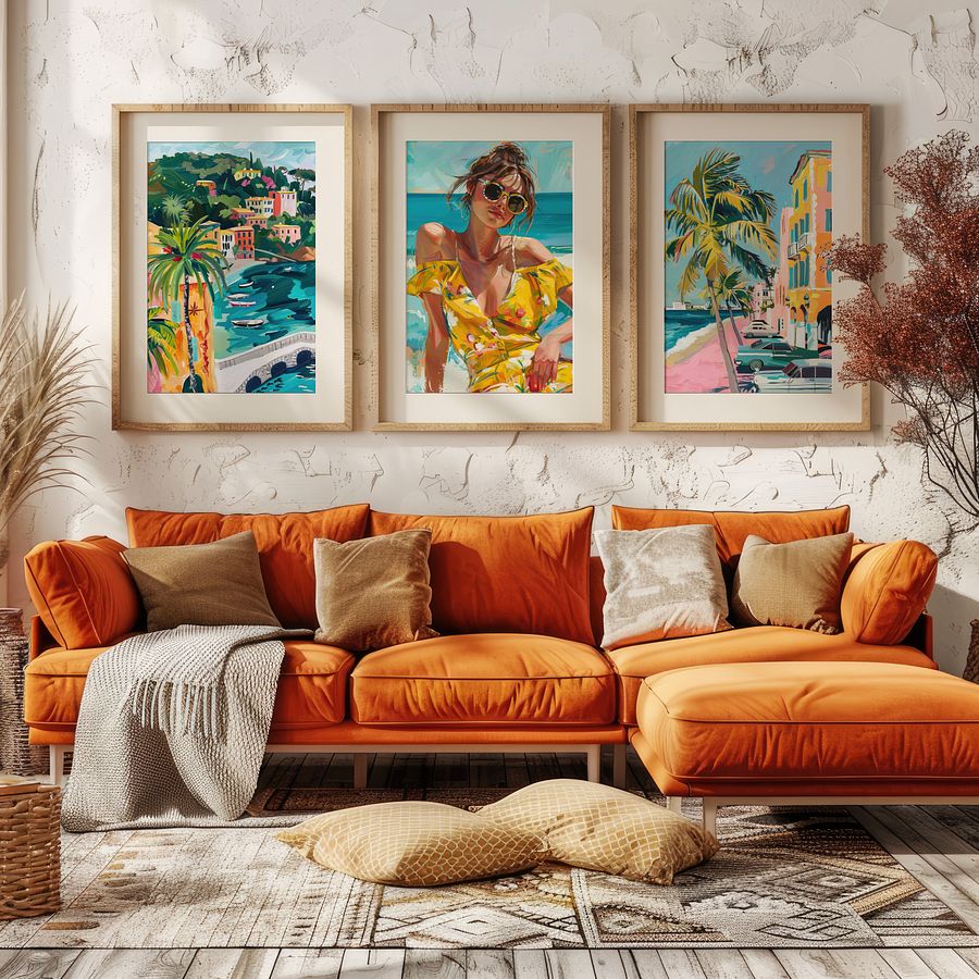 Orange Tree Summer Gallery Wall Set of 6 Prints - DIGITAL product image (12)