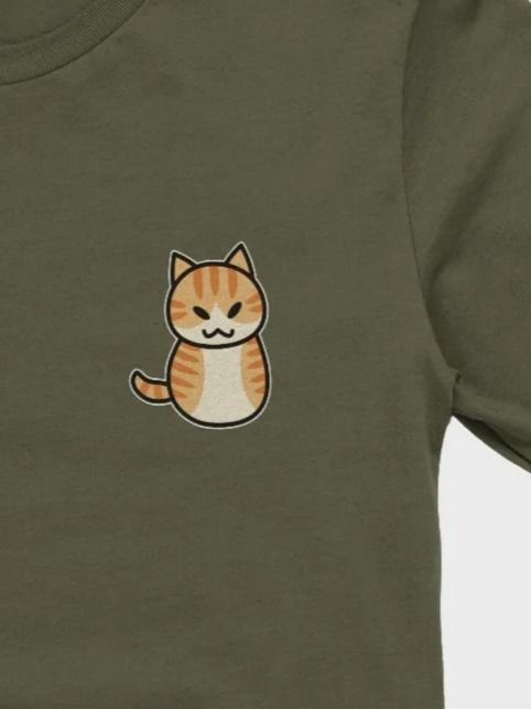Orange Tabby and White (Off-white) Cat T-shirt product image (1)