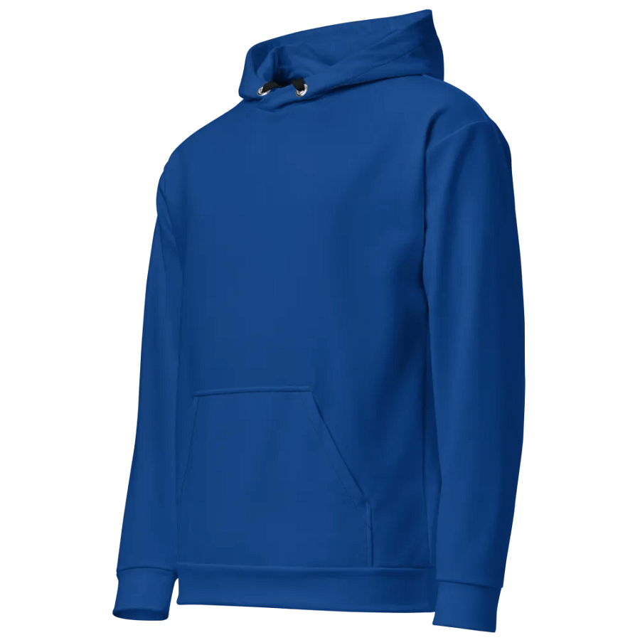 Plain Navy-Blue Light Summer Unisex Recycled Polyester Heavyweight Premium Hoodie by Treasure Pie product image (3)