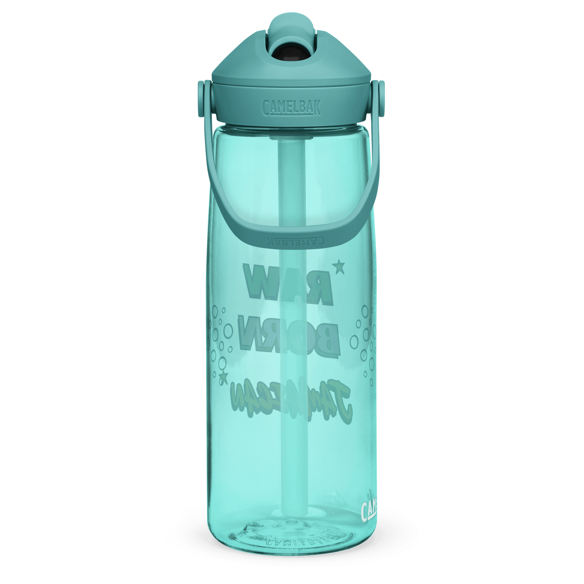 RAW BORN JAMAICAN Flip Straw Water Bottle product image (12)