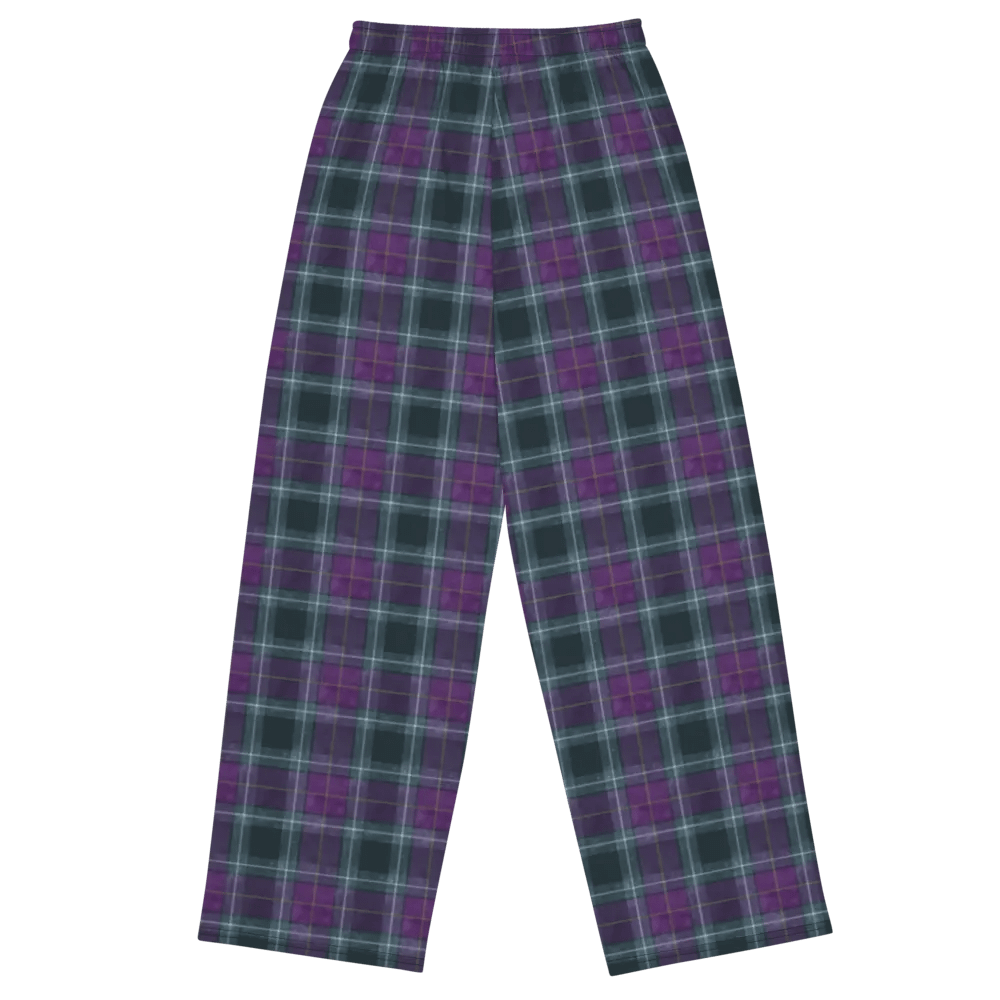 Purple/Green Plaid Wide Leg Pants product image (4)