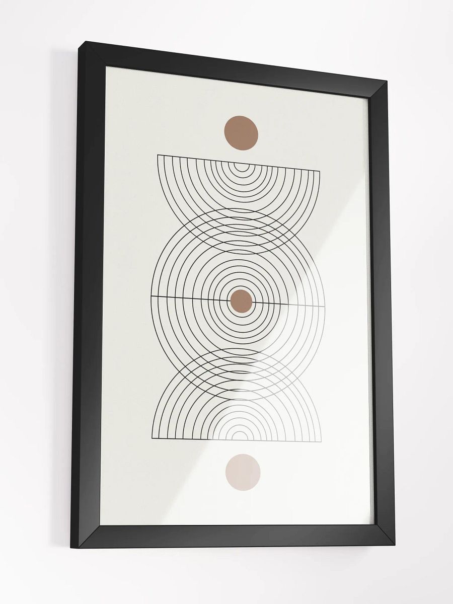 Concentric Mirage Framed Poster | Hypnotic Abstract Art for Contemporary Spaces product image (4)