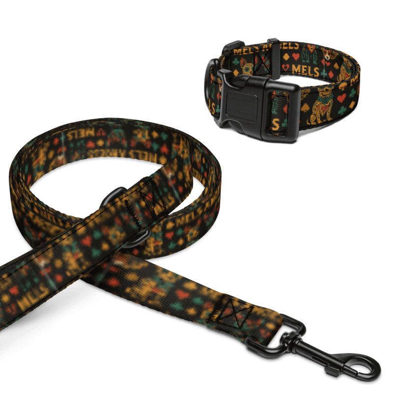 Mel’s Angels Day of the Dead Dog Collar & Leash Set product image (7)