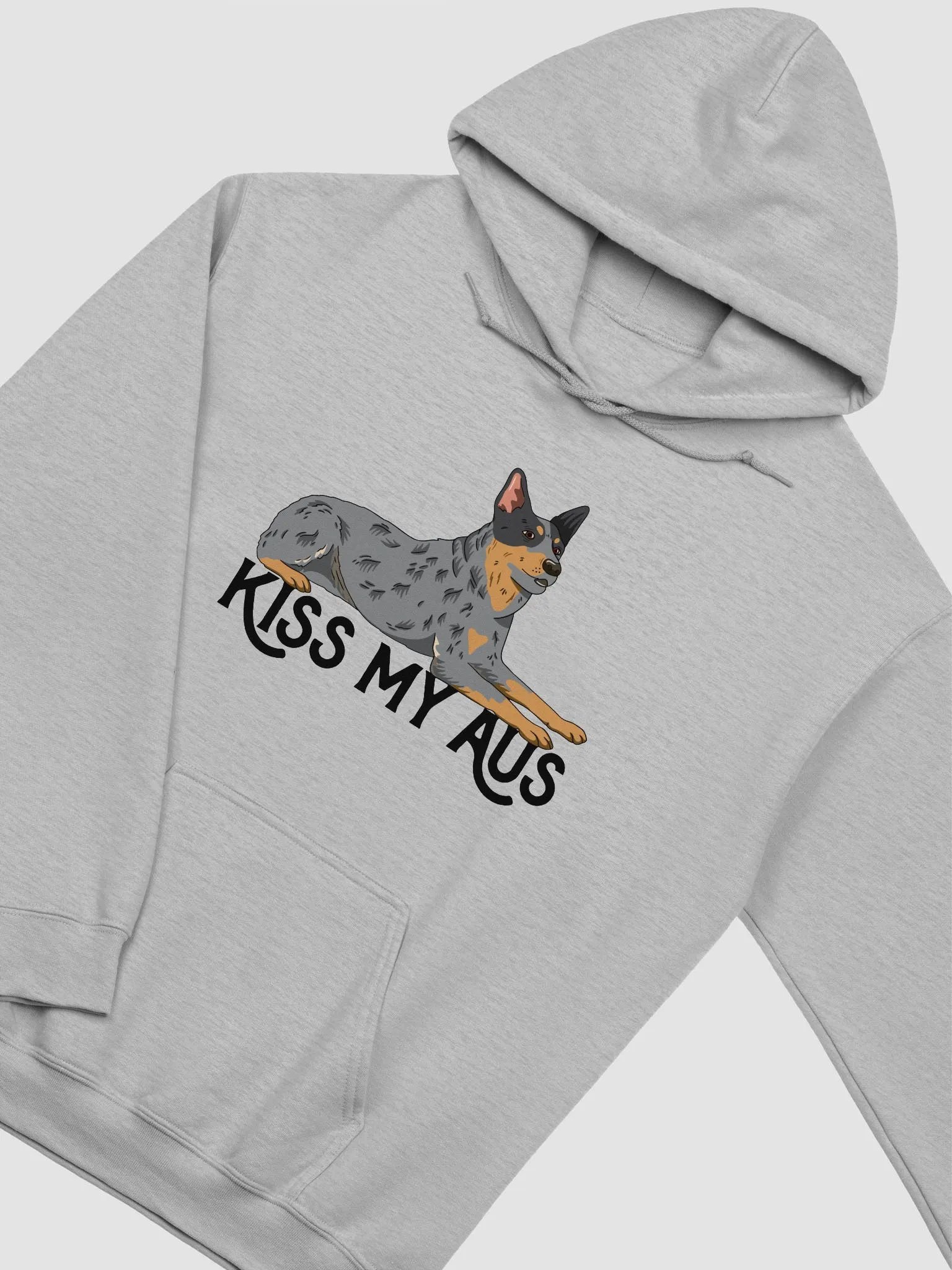 Kiss My Aus Hooded Sweatshirt of an Australian Cattle Dog | Funny Hoodie for Blue Heeler and Herding Dog Owners product image (24)