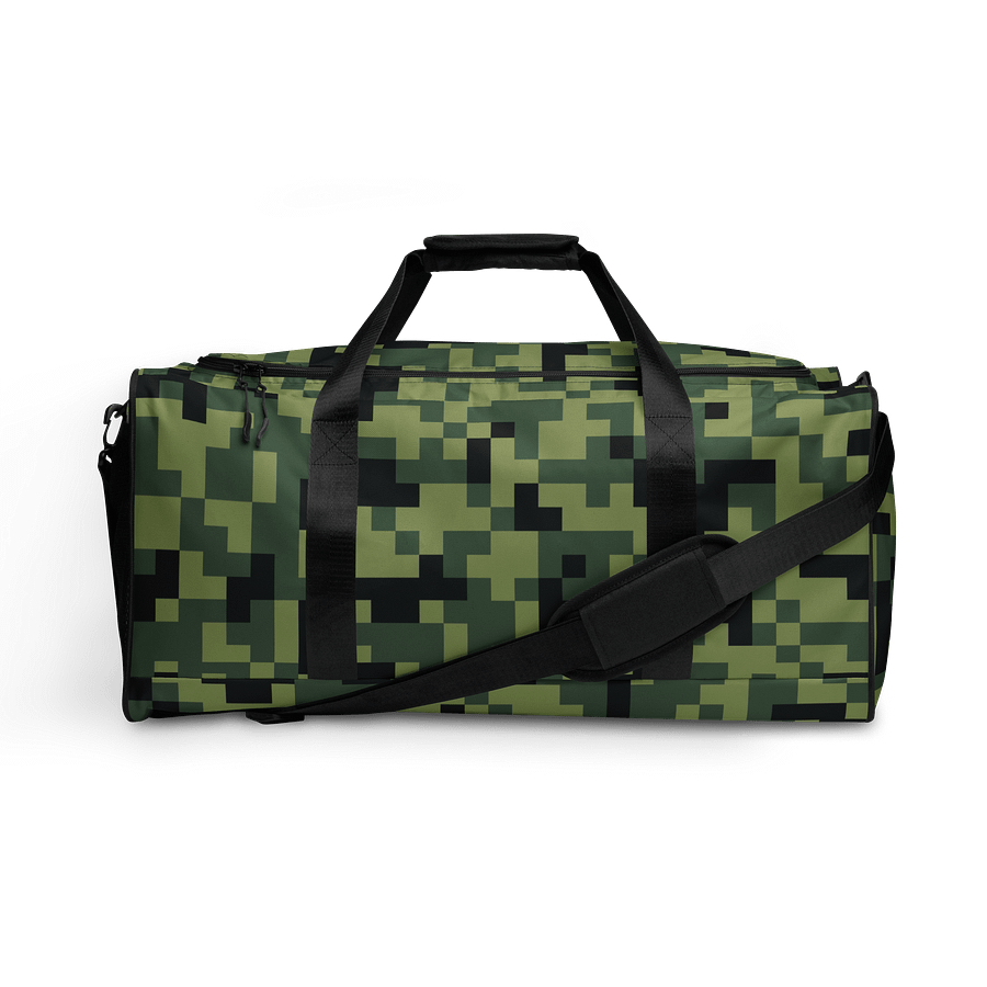 Military Green Camouflage Pixels Camo Pattern Duffle Bag product image (2)