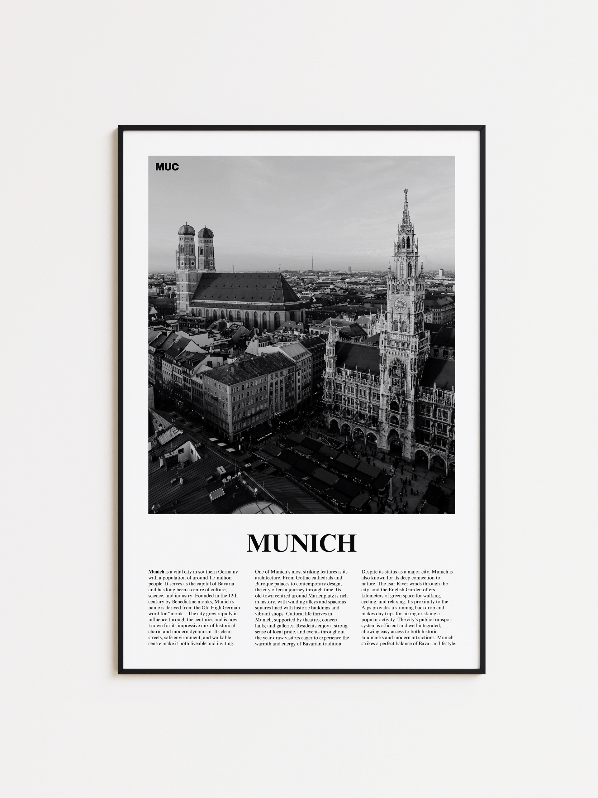 Munich 01 Newspaper Poster | Framed product image (1)