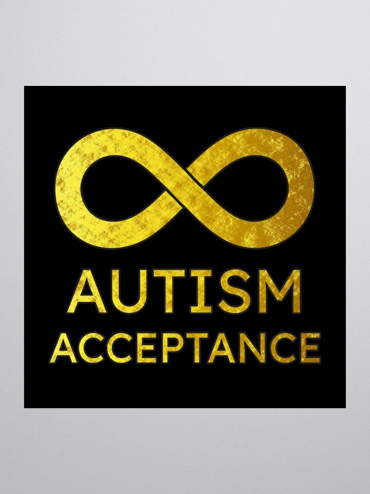 Golden Infinity Autism Acceptance Sticker product image (2)