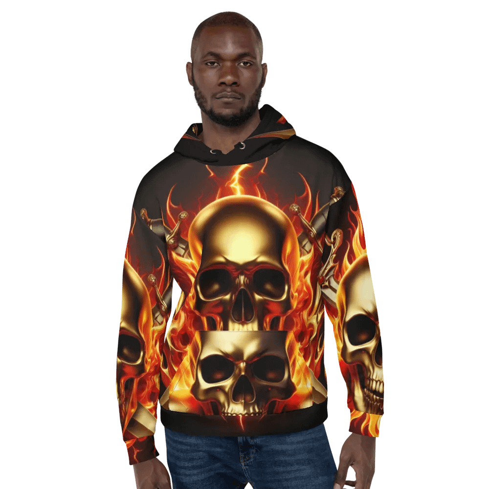 Inferno Golden Skulls - Unisex Hoodie #44 product image (6)