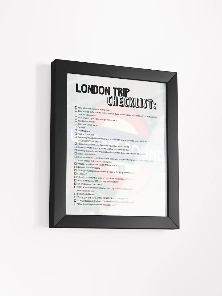 London Trip Checklist! product image (4)