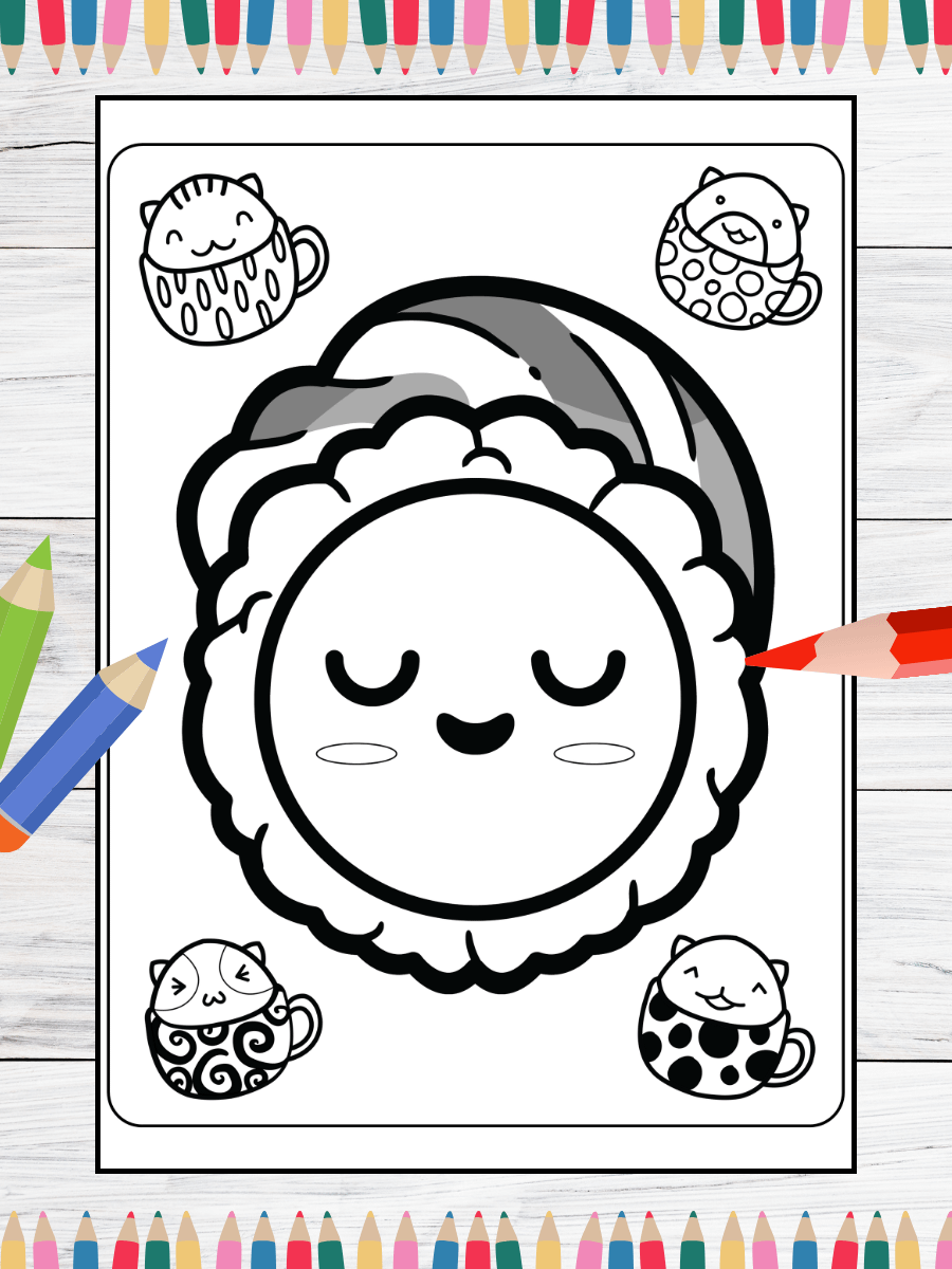 Sushi Kawaii (PDF Coloring Pages) product image (5)