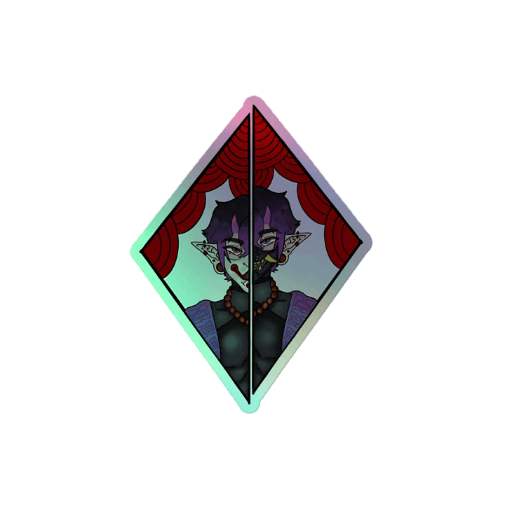 Split Masked Oni Sticker product image (2)