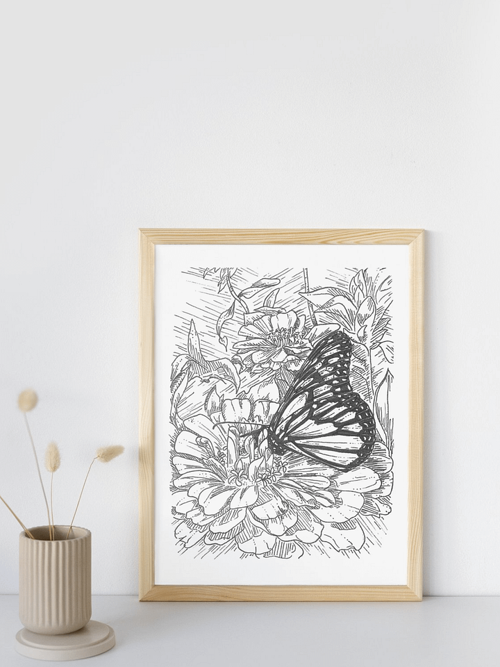 Butterfly in Ink Giclée Art Print product image (2)