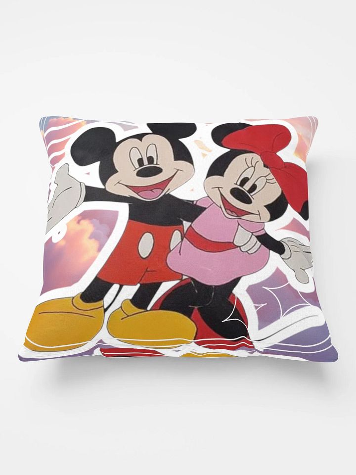 Mickey and Minnie mouse (art by Dina R.) acrylic painting - Pillow product image (2)