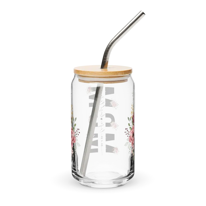 Floral Mom Life Can-Shaped Glass product image (2)
