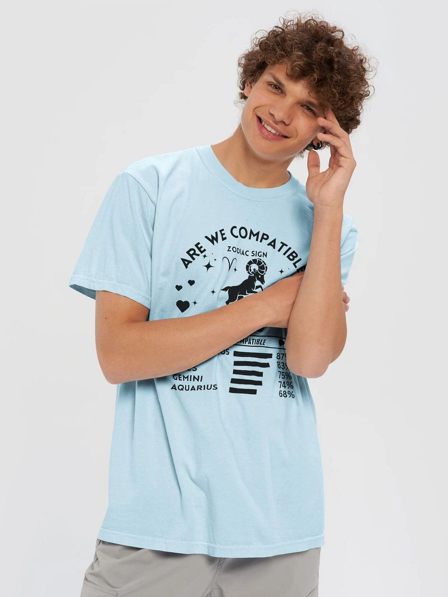 Aries Zodiac Sign Romantic Compatibility T-Shirt - Light Comfort Colors 1717 product image (18)