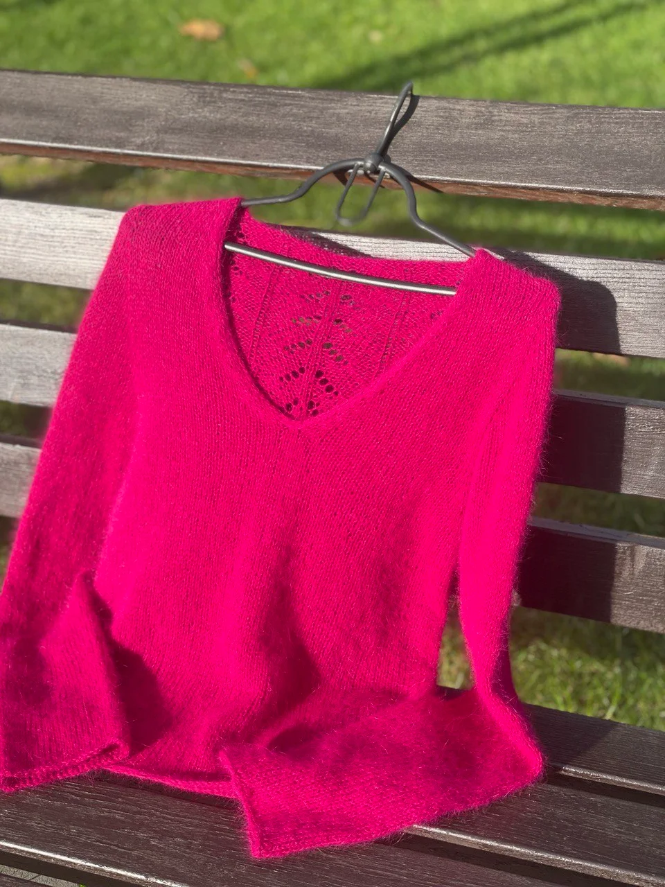 Мастер-класс pullover_Пуловер Ажурный с V-образным вырезом реглан-погон product image (3)