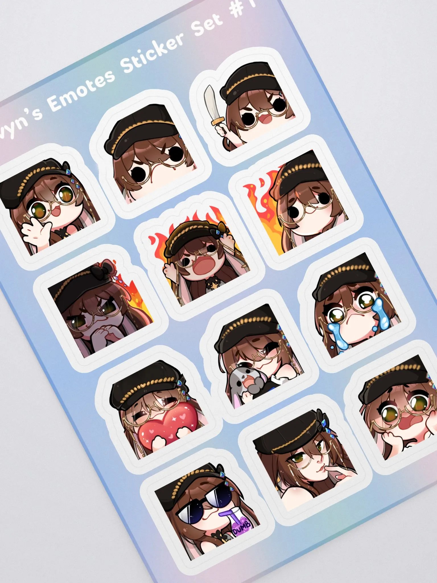 Emote Sticker Sheet #1 product image (1)