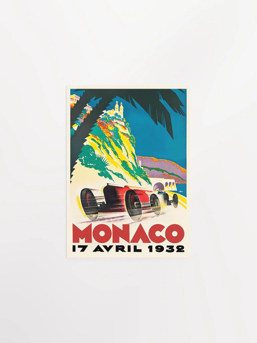 Monaco Vintage F1 Grand Prix, 1932 poster — Vintage Formula 1 poster, Monaco Grand Prix poster, retro travel poster product image (6)