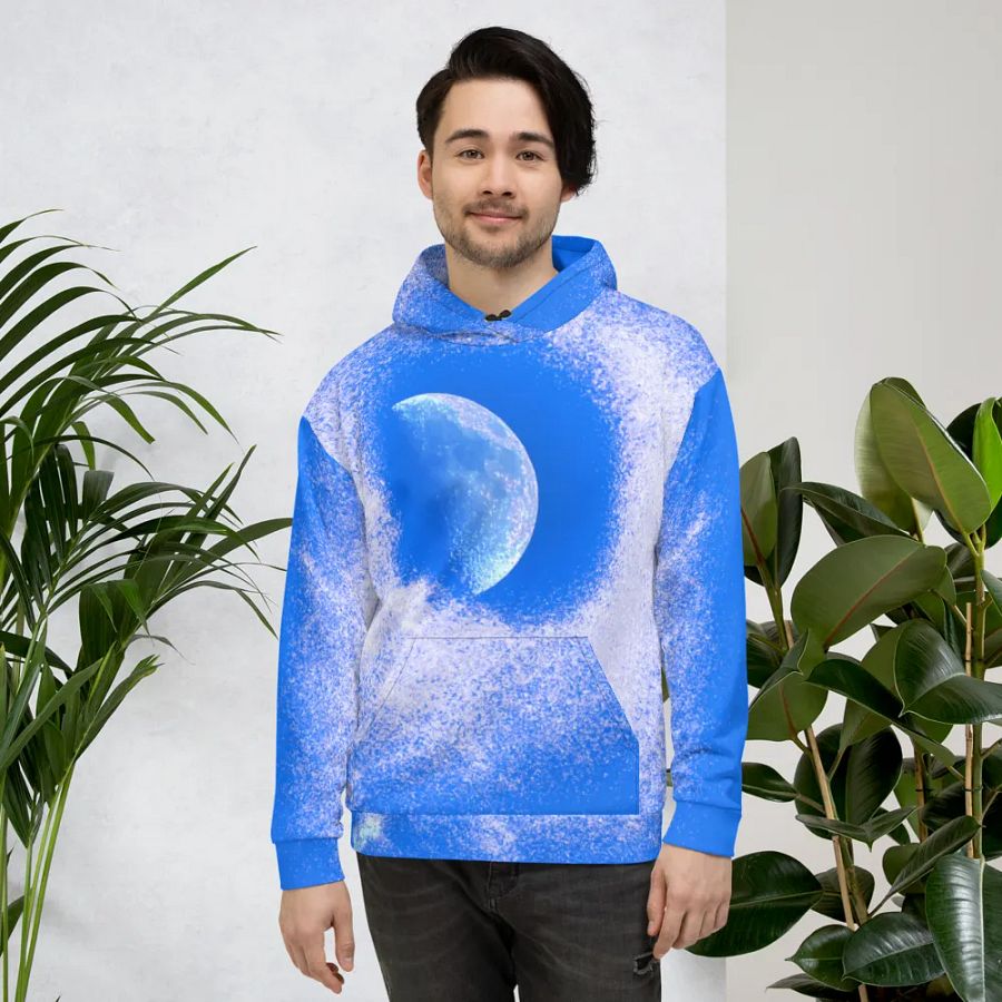 Original Disintegrating Moon Unisex Pull Over Hoodie product image (4)