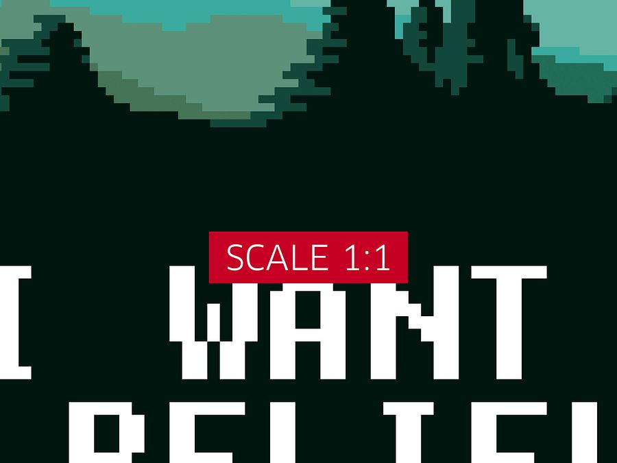 I want to believe / X-Files poster. Pixelart version (Ver.1, Season 1-3, 1993-1996) — sci-fi poster, movie poster, space art print product image (4)