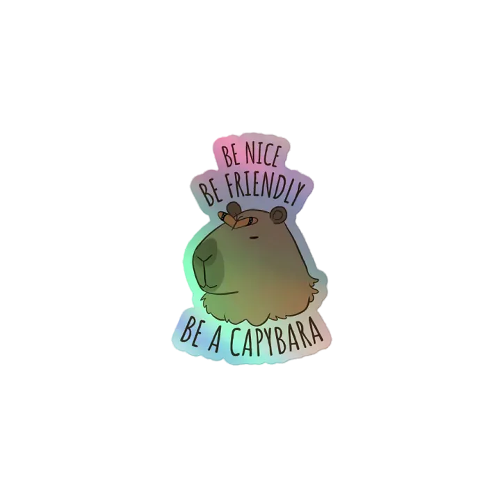 Capybara Kindness Holographic Sticker Sheet product image (2)