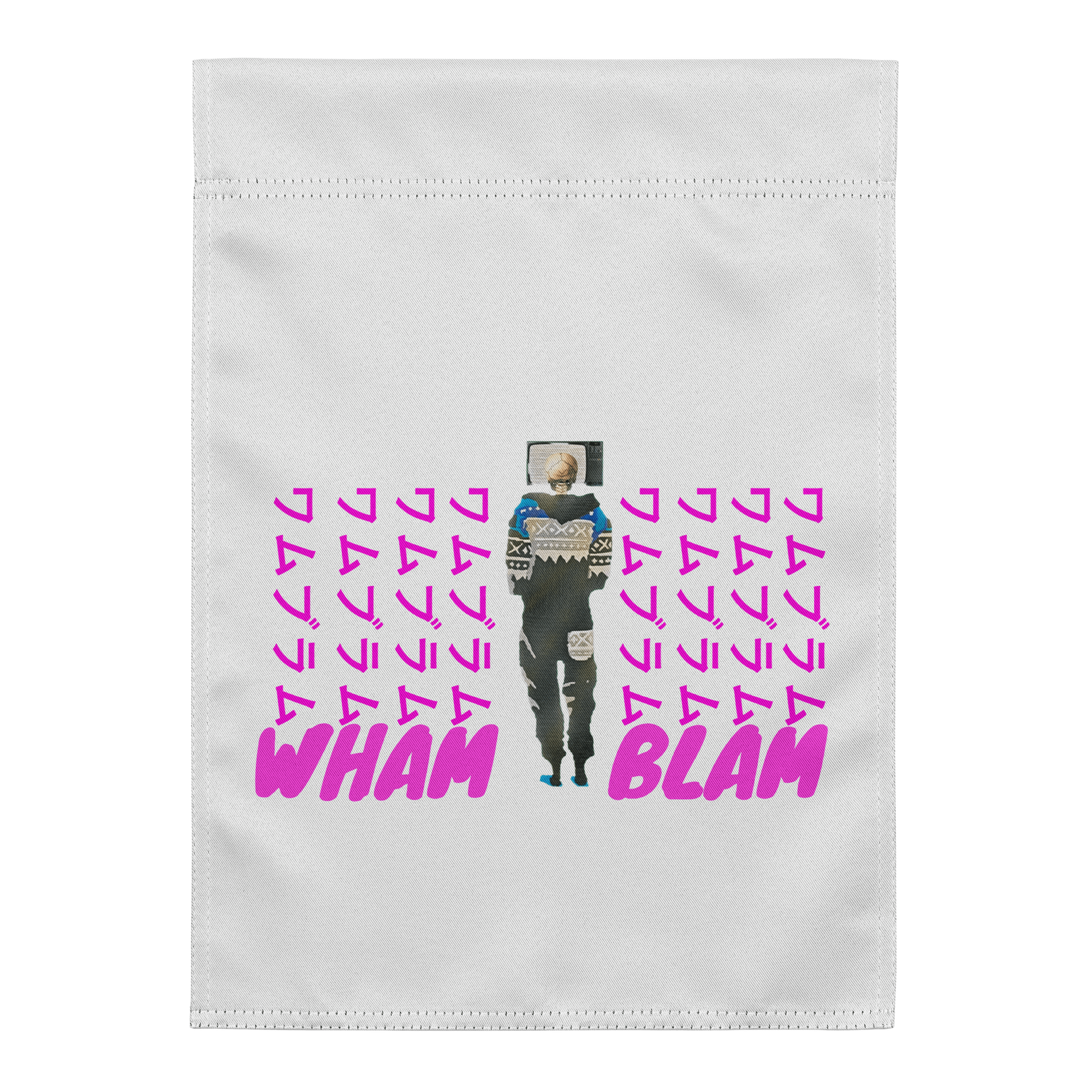 Whimsical TV Head Garden Flag product image (1)