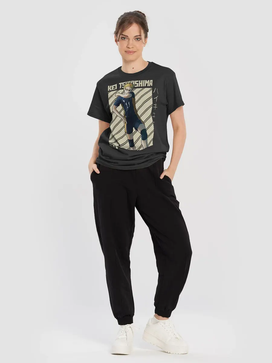 Haikyuu!! Kei Tsukishima Volleyball Pose T-Shirt – Gildan Heavyweight product image (2)