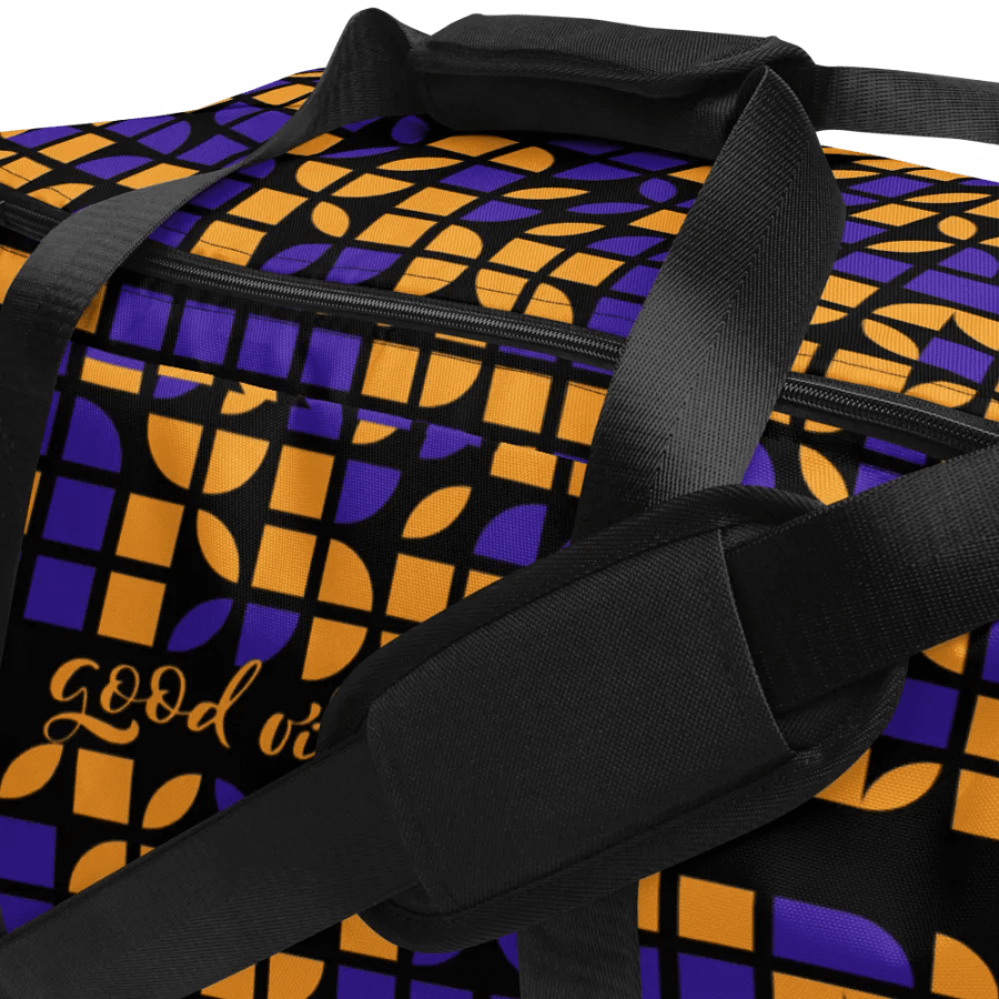 GOOD VIBES BLACK-ORANGE Duffle Bag product image (8)