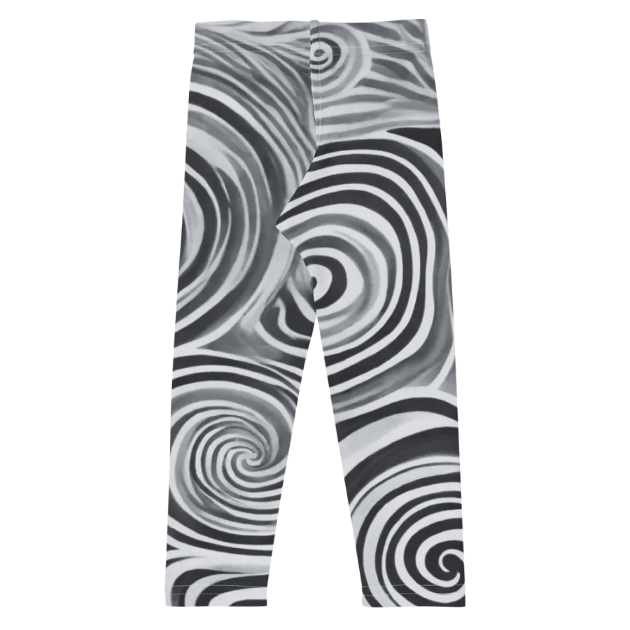Funky Black and White Noir Liquid Tie-Dye Kid's and Toddler's Leggings product image (10)