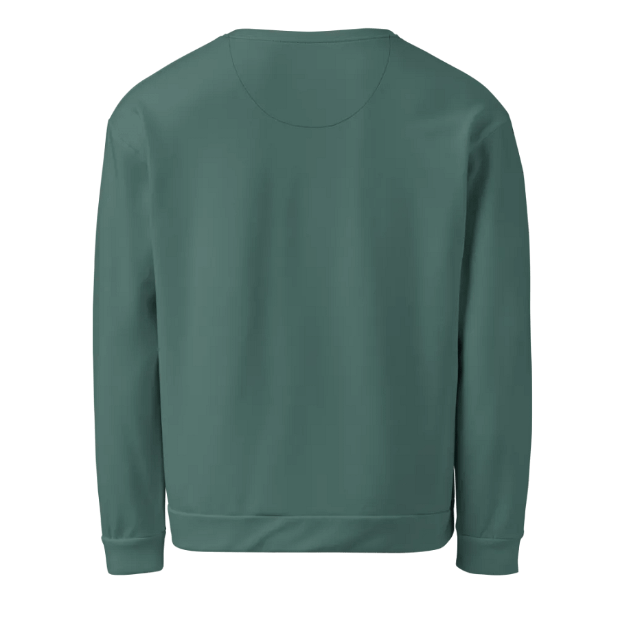 Plain Medium Dark Green Soft Summer Unisex Recycled Polyester Heavyweight Premium Sweatshirt by Treasure Pie product image (3)