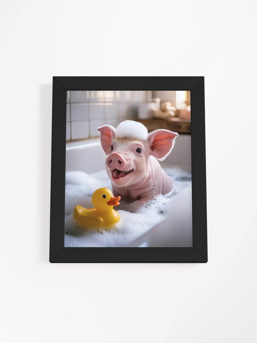 Piglet Bubble Bath Bliss, Framed Poster product image (2)