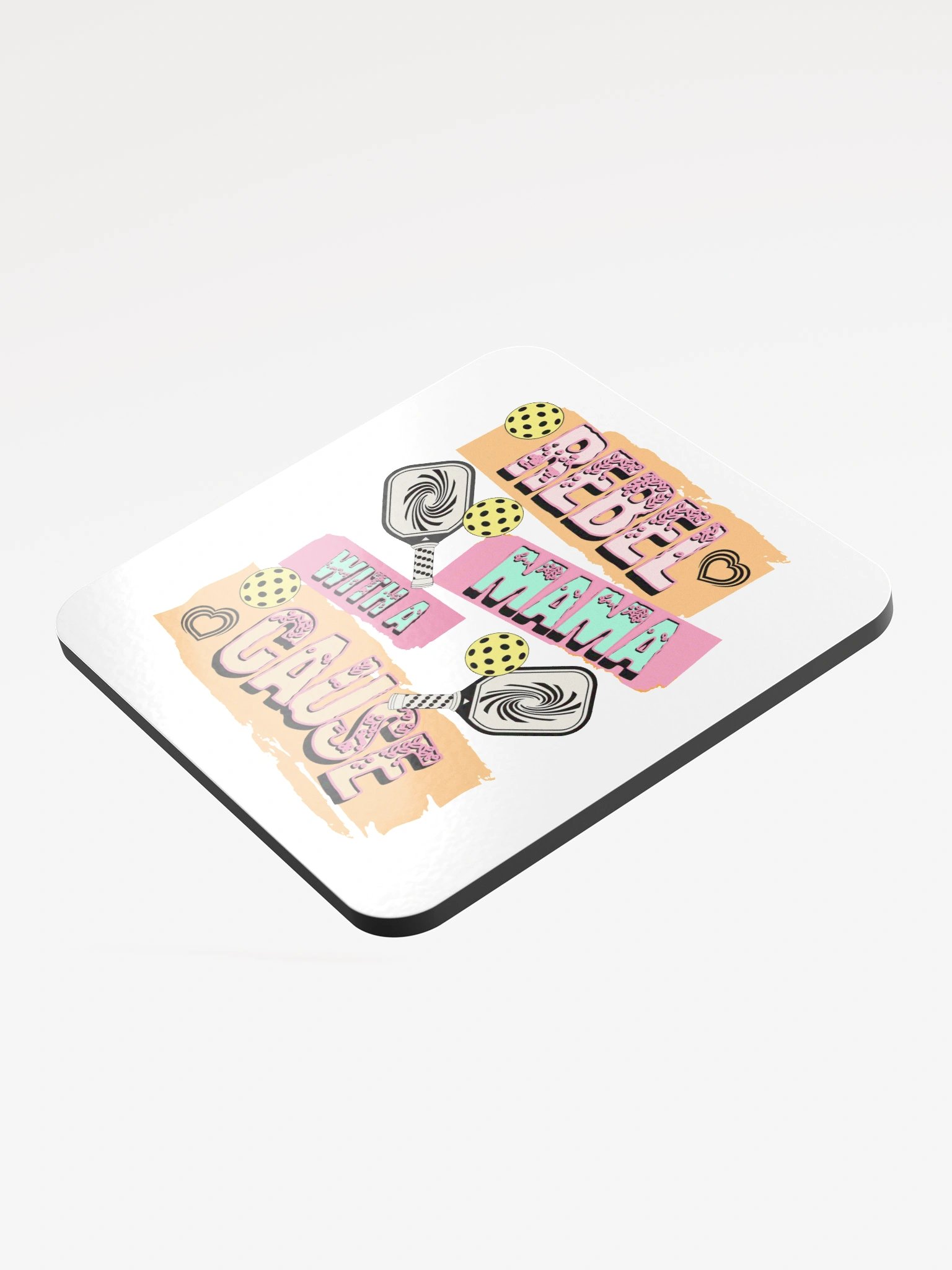Rebel Mama With A Cause Pickleball Coaster Set product image (4)
