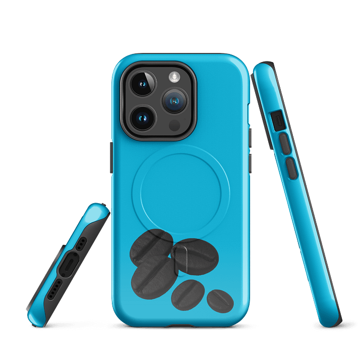 Cyan Black Coffee Beans MagSafe® Tough iPhone® Case product image (2)